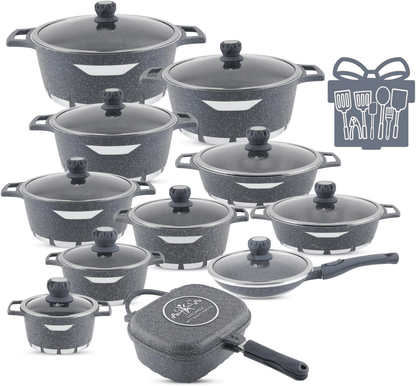 Set Pentole Antiaderenti ad Induzione A.M.C. 16 Pezzi 🥘